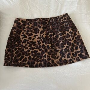 A&F Leopard Print Mini Skirt
